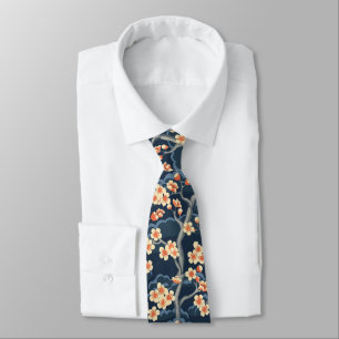 Elegant Cherry Blossom Seamless Pattern (11) Tie