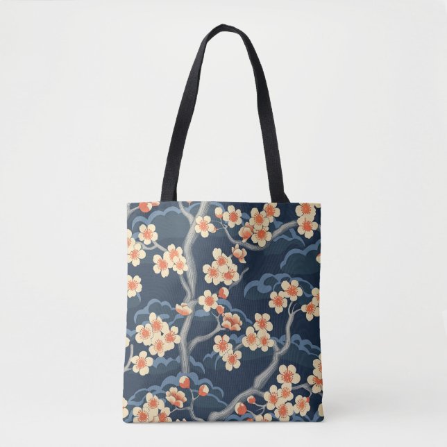 Elegant Cherry Blossom Seamless Pattern (11) Tote Bag (Front)