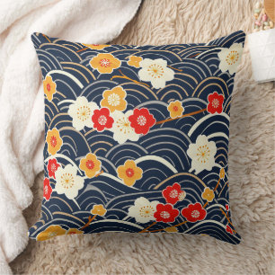 Elegant Cherry Blossom Seamless Pattern (12) Cushion