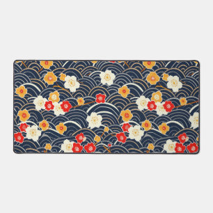 Elegant Cherry Blossom Seamless Pattern (12) Desk Mat