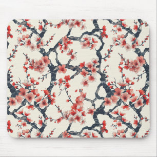 Elegant Cherry Blossom Seamless Pattern (13) Mouse Mat