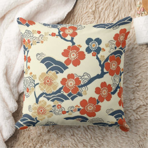 Elegant Cherry Blossom Seamless Pattern (14) Cushion