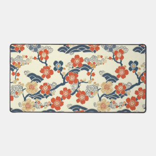 Elegant Cherry Blossom Seamless Pattern (14) Desk Mat