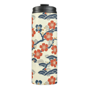 Elegant Cherry Blossom Seamless Pattern (14) Thermal Tumbler