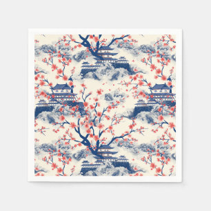 Elegant Cherry Blossom Seamless Pattern (15) Napkin
