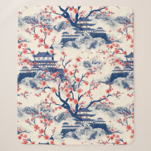 Elegant Cherry Blossom Seamless Pattern (15) Sherpa Blanket
