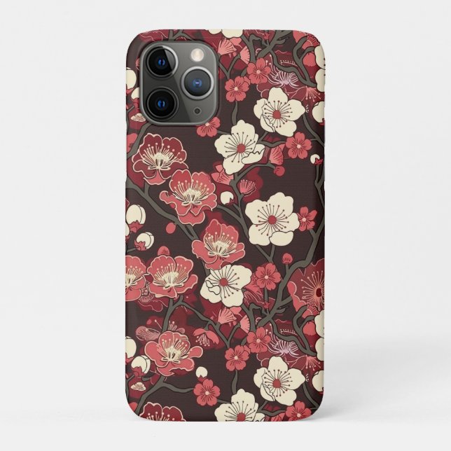 Elegant Cherry Blossom Seamless Pattern (16) Case-Mate iPhone Case (Back)