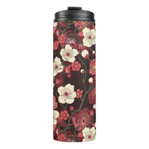 Elegant Cherry Blossom Seamless Pattern (16) Thermal Tumbler