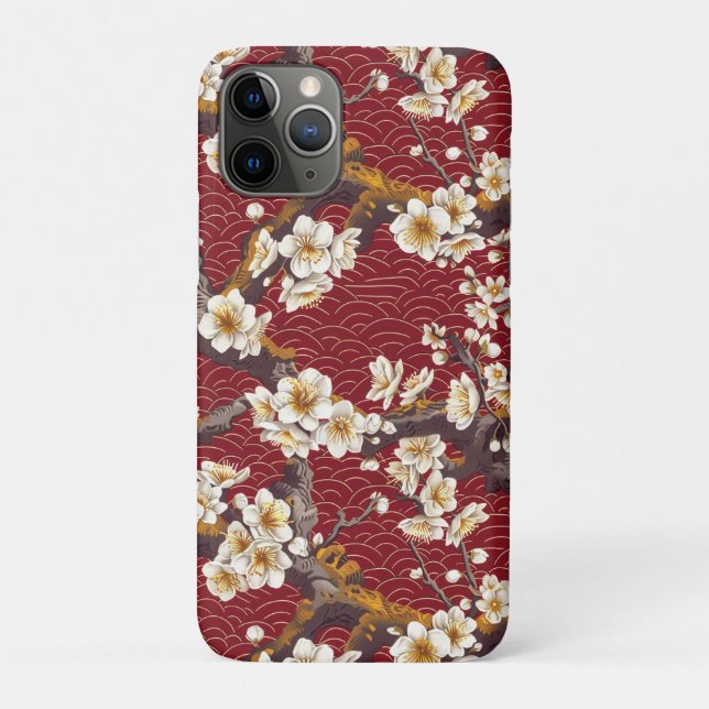 Elegant Cherry Blossom Seamless Pattern (17) Case-Mate iPhone Case (Back)
