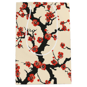 Elegant Cherry Blossom Seamless Pattern (1) Medium Gift Bag