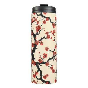 Elegant Cherry Blossom Seamless Pattern (1) Thermal Tumbler