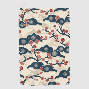 Elegant Cherry Blossom Seamless Pattern (2) Golf Towel