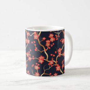 Elegant Cherry Blossom Seamless Pattern (3) Coffee Mug