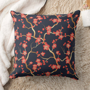 Elegant Cherry Blossom Seamless Pattern (3) Cushion