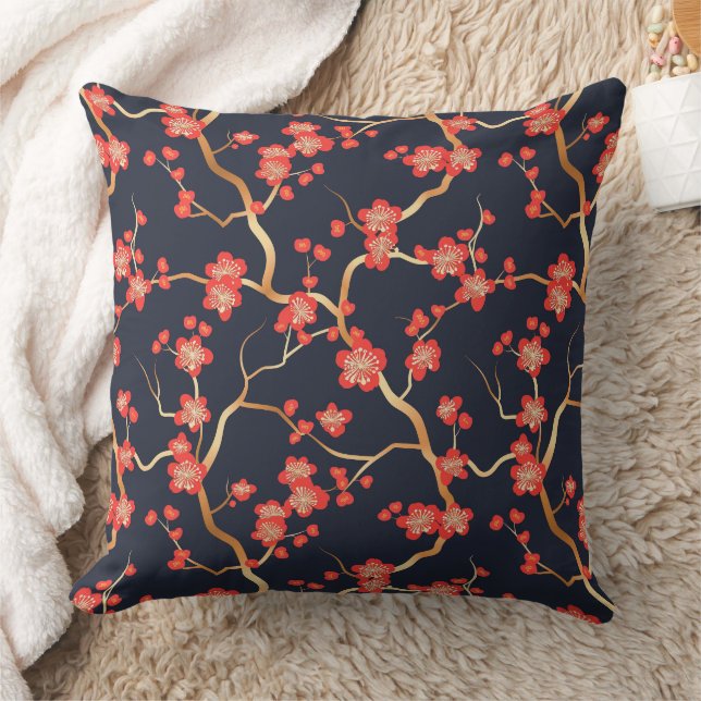 Elegant Cherry Blossom Seamless Pattern (3) Cushion (Blanket)