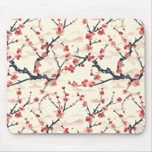Elegant Cherry Blossom Seamless Pattern (5) Mouse Mat