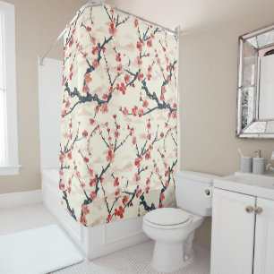 Elegant Cherry Blossom Seamless Pattern (5) Shower Curtain