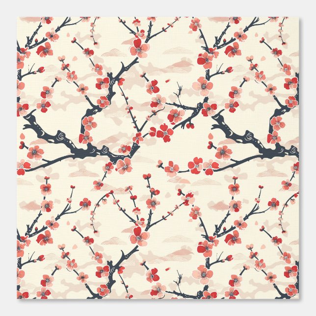 Elegant Cherry Blossom Seamless Pattern (5) Wallpaper (Front)