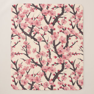 Elegant Cherry Blossom Seamless Pattern (6) Sherpa Blanket