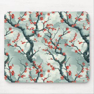 Elegant Cherry Blossom Seamless Pattern (7) Mouse Mat