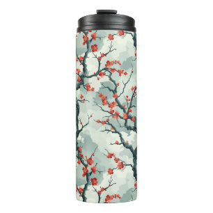 Elegant Cherry Blossom Seamless Pattern (7) Thermal Tumbler