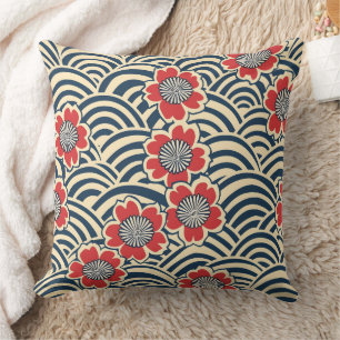 Elegant Cherry Blossom Seamless Pattern (8) Cushion