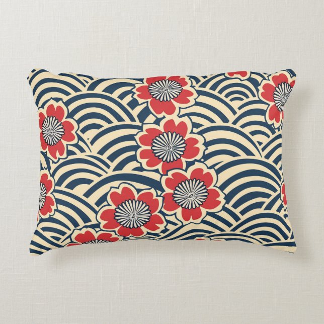 Elegant Cherry Blossom Seamless Pattern (8) Decorative Cushion (Front)