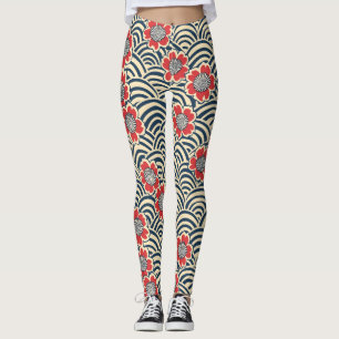 Elegant Cherry Blossom Seamless Pattern (8) Leggings