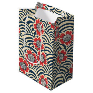 Elegant Cherry Blossom Seamless Pattern (8) Medium Gift Bag