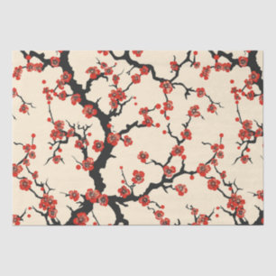 Elegant Cherry Blossom Seamless Pattern Tissue Paper