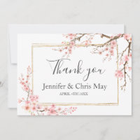 Elegant Cherry Blossom Wedding Thank You
