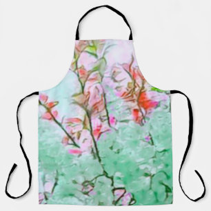 Elegant Cherry Blossoms All-Over Print Apron