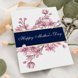 Elegant Cherry Blossoms Mother's Day Real Foil Greeting Card
