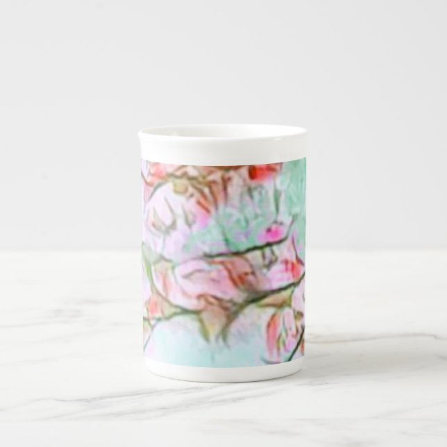  Elegant Cherry Blossoms Speciality Bone China Mug (Front)
