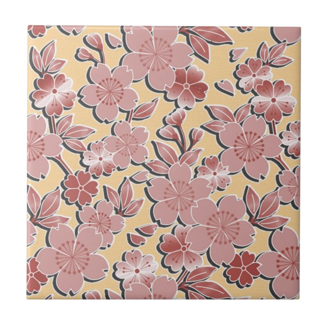 Elegant cherry blossoms tile (Front)