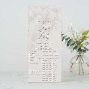Elegant Cherry Blossoms Wedding Program   Full Invitation
