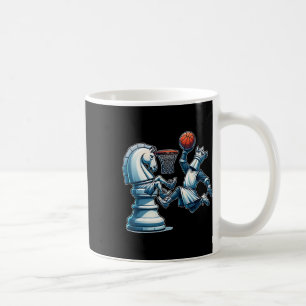 Elegant Chess Board King Sketll Game Coffee Mug