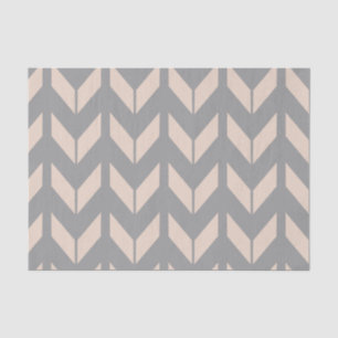 Elegant Chevron Pink and Gray Tissue Paper