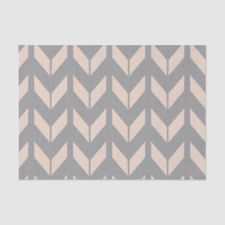 Elegant Chevron Pink and Grey Tissue Paper