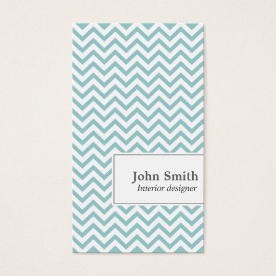 Elegant Chevron Stripes Interiors Business Card