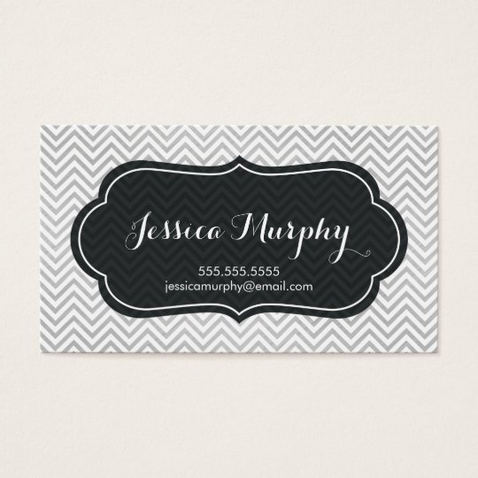 Elegant Chevron Stripes Pattern Business Cards