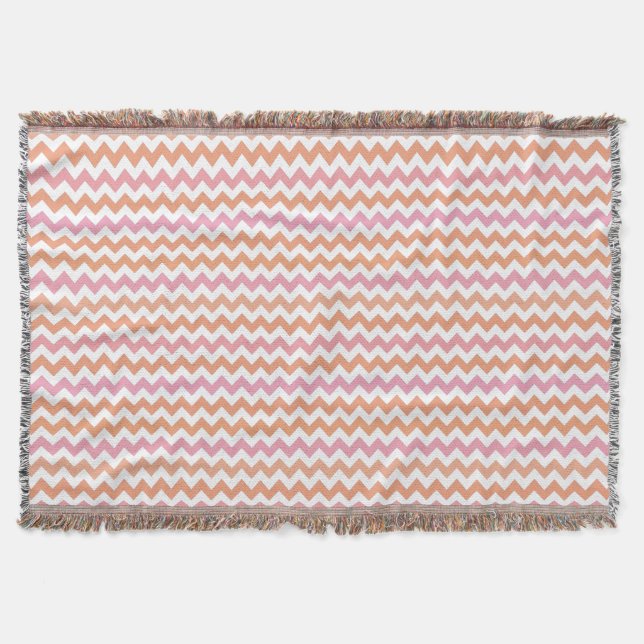 Elegant chevrons pattern throw blanket (Front)