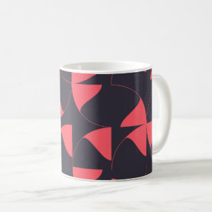 Elegant, chic, abstract circular geometric flowers coffee mug