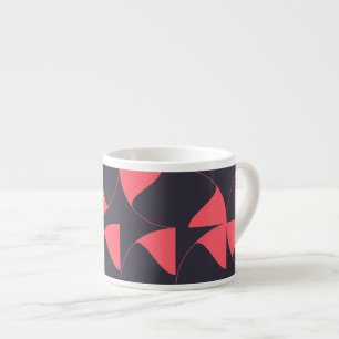 Elegant, chic, abstract circular geometric flowers espresso cup