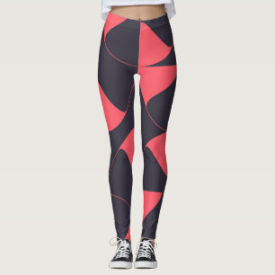 Elegant, chic, abstract circular geometric flowers leggings