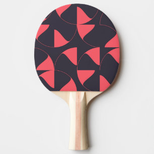 Elegant, chic, abstract circular geometric flowers ping pong paddle
