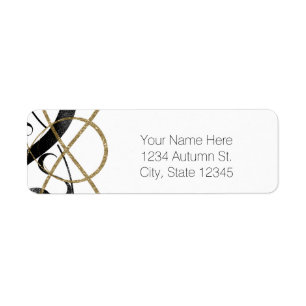 Elegant Chic Art Black & Gold Glamour Invitation