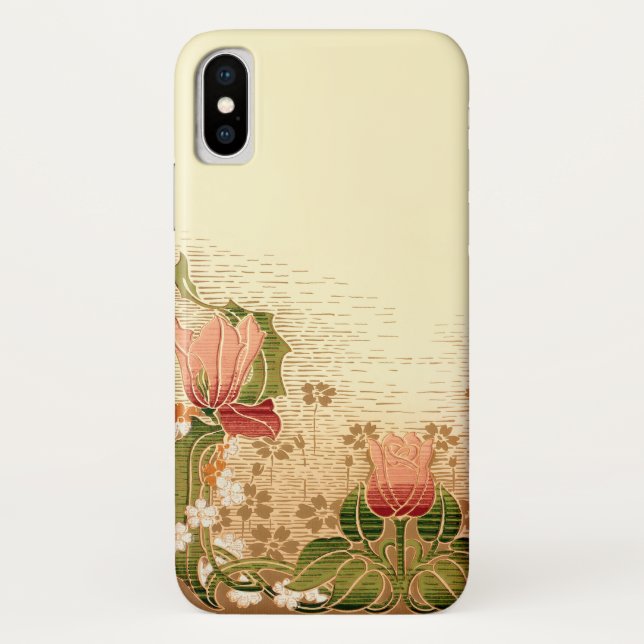 Elegant Chic Art Nouveau Floral Case-Mate iPhone Case (Back)