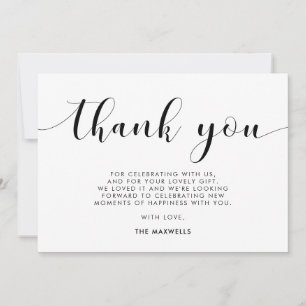 Elegant chic Baby shower Thank You Card