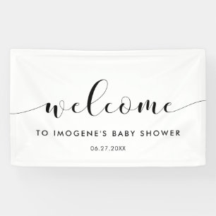 Elegant chic Baby shower Welcome Banner